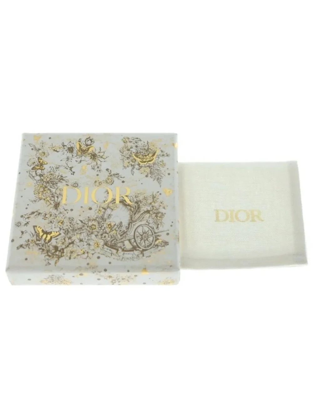 Dior Evolution Rhinestone Logo Ring L Gold